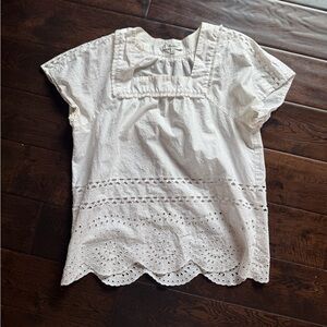 Madewell Blouse Top - White Medium